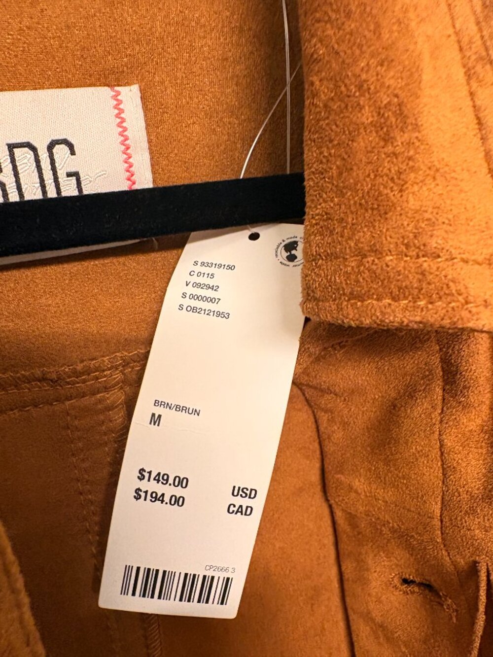 NWT BDG Jessie Faux Suede Fringe Jacket Brown Western Fringe Coat Size M - Picture 3 of 7